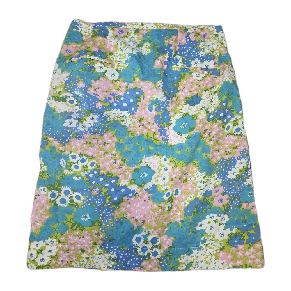 Matilda Jane Gingersnap Skirt Size M Floral Blue Pink Green Waist‎ 30" Spring